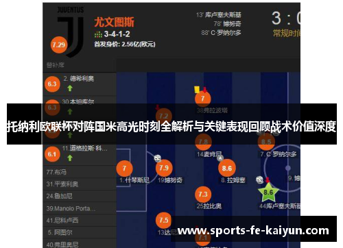 托纳利欧联杯对阵国米高光时刻全解析与关键表现回顾战术价值深度