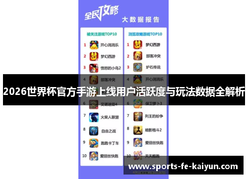2026世界杯官方手游上线用户活跃度与玩法数据全解析